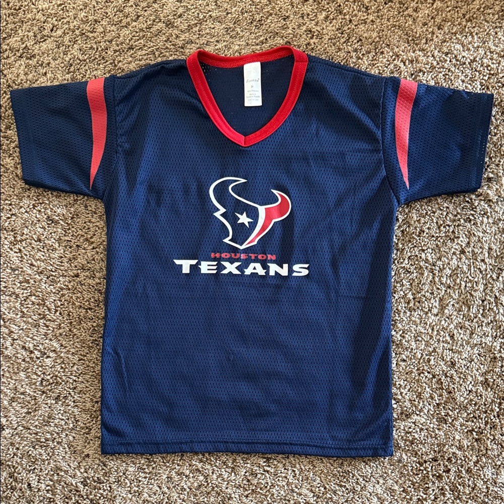 Kids Houston Texans Navy and Red Jersey